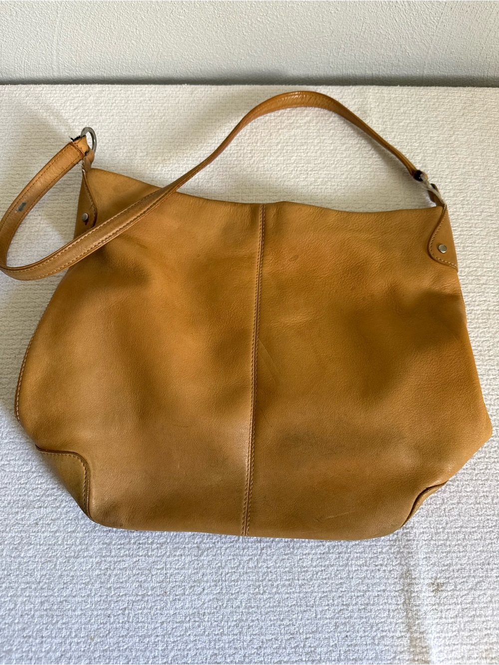 Fossil Caramel Leather Hobo Satchel